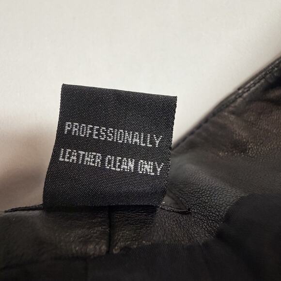 INC International Petite Size 4P Genuine Leather Boot Cut Pants Biker Flared Leg - Picture 6 of 11